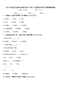 2024年内蒙古巴彦淖尔市临河区第二中学三下英语期中学业水平测试模拟试题含答案