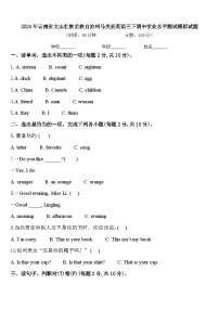 2024年云南省文山壮族苗族自治州马关县英语三下期中学业水平测试模拟试题含答案