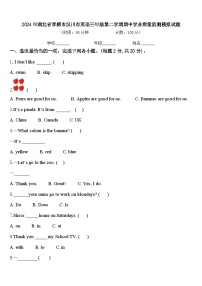 2024年湖北省孝感市汉川市英语三年级第二学期期中学业质量监测模拟试题含答案