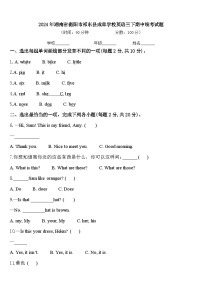 2024年湖南省衡阳市祁东县成章学校英语三下期中统考试题含答案