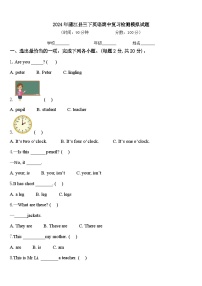 2024年蒲江县三下英语期中复习检测模拟试题含答案