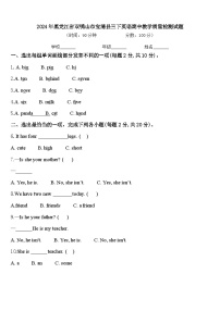 2024年黑龙江省双鸭山市宝清县三下英语期中教学质量检测试题含答案