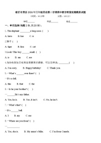 临沂市费县2024年三年级英语第二学期期中教学质量检测模拟试题含答案