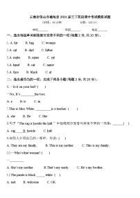 云南省保山市施甸县2024届三下英语期中考试模拟试题含答案