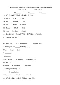 十堰市房县2023-2024学年三年级英语第二学期期中综合测试模拟试题含答案