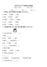 合作市2024年三下英语期中考试试题含答案