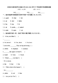 吉林省长春市经开区实验小学2023-2024学年三下英语期中考试模拟试题含答案