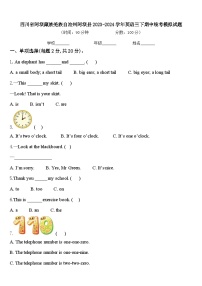 四川省阿坝藏族羌族自治州阿坝县2023-2024学年英语三下期中统考模拟试题含答案