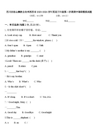 四川省凉山彝族自治州西昌市2023-2024学年英语三年级第二学期期中调研模拟试题含答案