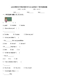 山东省德州市宁津县育新中学2024届英语三下期中监测试题含答案