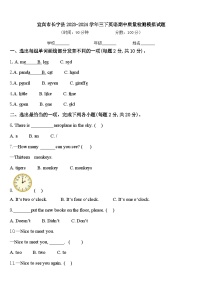 宜宾市长宁县2023-2024学年三下英语期中质量检测模拟试题含答案