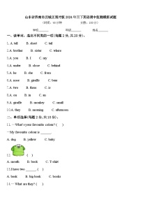 山东省济南市历城区图片版2024年三下英语期中监测模拟试题含答案