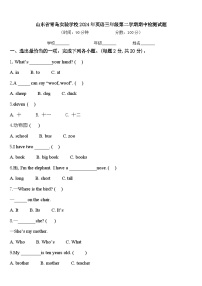 山东省青岛实验学校2024年英语三年级第二学期期中检测试题含答案