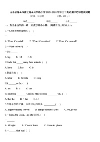 山东省青岛市南区青岛大学路小学2023-2024学年三下英语期中达标测试试题含答案