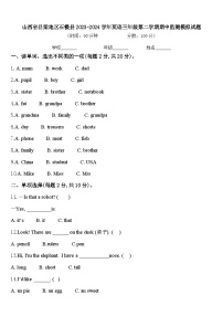 山西省吕梁地区石楼县2023-2024学年英语三年级第二学期期中监测模拟试题含答案