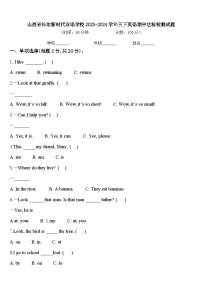 山西省长治新时代双语学校2023-2024学年三下英语期中达标检测试题含答案