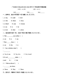 广东省江门台山市2023-2024学年三下英语期中预测试题含答案