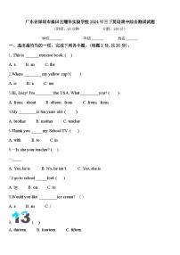 广东省深圳市福田区耀华实验学校2024年三下英语期中综合测试试题含答案