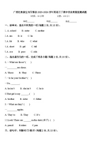 广西壮族崇左市天等县2023-2024学年英语三下期中学业质量监测试题含答案