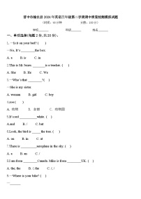 晋中市榆社县2024年英语三年级第二学期期中质量检测模拟试题含答案