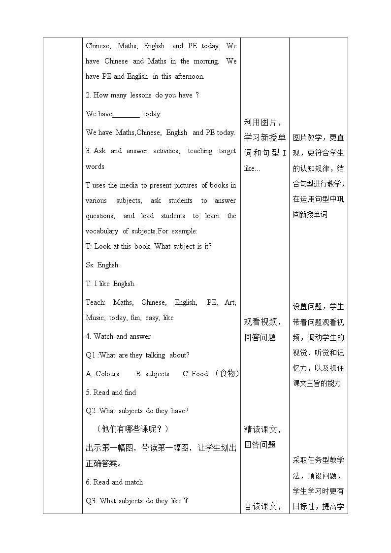 Unit 3 We all like PE Story time教案02