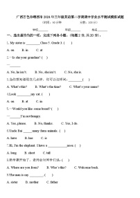 广西百色市靖西市2024年三年级英语第二学期期中学业水平测试模拟试题含答案