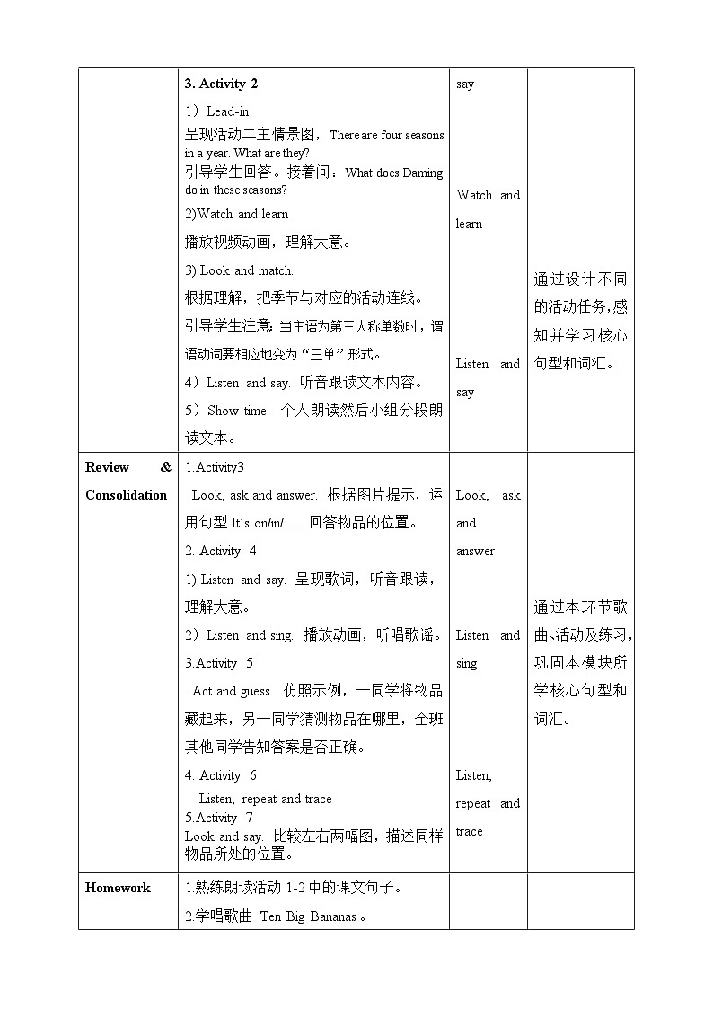 Module 8 Unit 2  Daming flies a kite in the park教案02