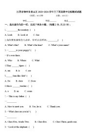 江苏省徐州市泉山区2023-2024学年三下英语期中达标测试试题含答案