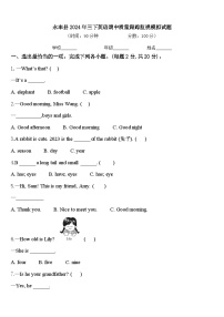 永丰县2024年三下英语期中质量跟踪监视模拟试题含答案