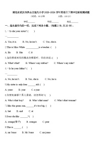 湖北省武汉市洪山区旭光小学2023-2024学年英语三下期中达标检测试题含答案