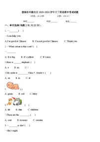 盘锦市兴隆台区2023-2024学年三下英语期中考试试题含答案