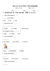 盘县2023-2024学年英语三下期中达标测试试题含答案