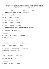 贵州省毕节市大方三联实验学校2024届英语三年级第二学期期中统考试题含答案