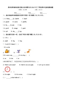 贵州省黔南布依族苗族自治州都匀市2024年三下英语期中达标检测试题含答案