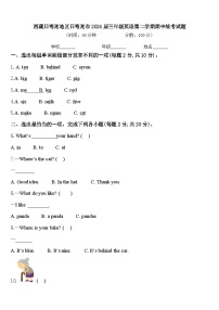 西藏日喀则地区日喀则市2024届三年级英语第二学期期中统考试题含答案