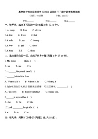 黑龙江省哈尔滨市道外区2024届英语三下期中联考模拟试题含答案