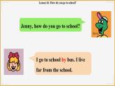 冀教版英語4年級下冊 Unit 3 Lesson 16How do you go to school PPT課件
