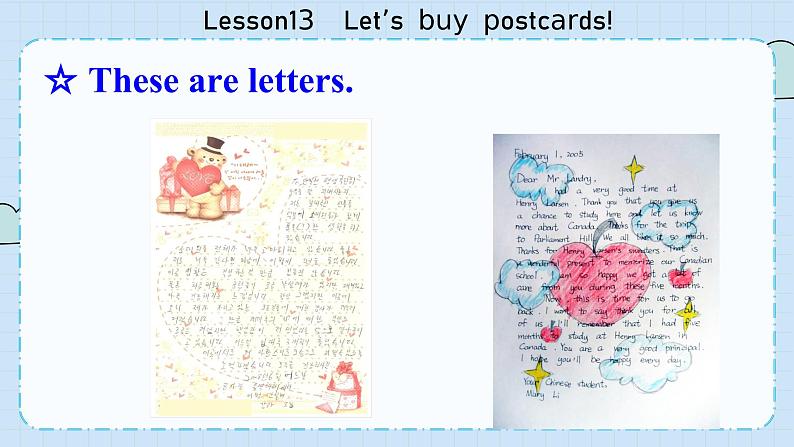 冀教版英语5年级下册 Unit 3 Lesson13   Let’s  buy  postcards! PPT课件08