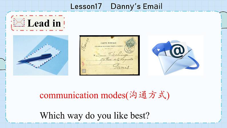 冀教版英语5年级下册 Unit 3 Lesson17  Danny’s Email PPT课件02