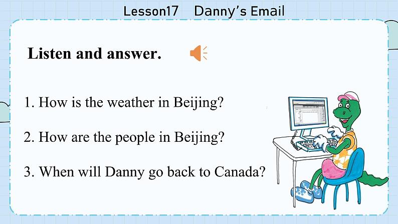 冀教版英语5年级下册 Unit 3 Lesson17  Danny’s Email PPT课件04