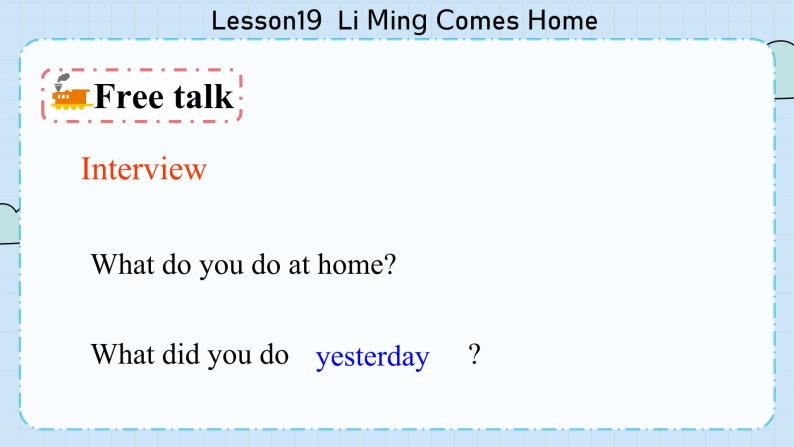 冀教版英语5年级下册 Unit 4 Lesson19  Li Ming Comes Home PPT课件02