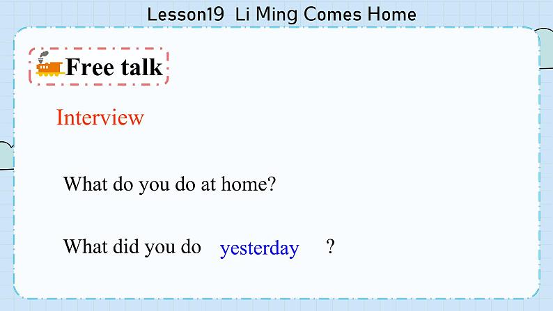 冀教版英语5年级下册 Unit 4 Lesson19  Li Ming Comes Home PPT课件02
