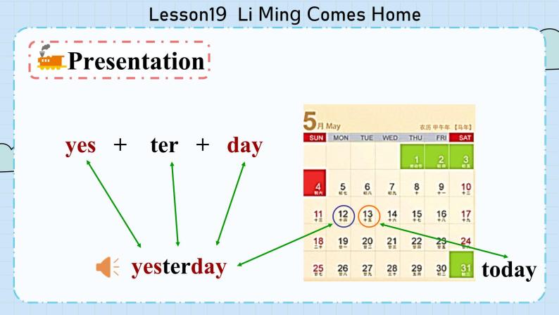 冀教版英语5年级下册 Unit 4 Lesson19  Li Ming Comes Home PPT课件03