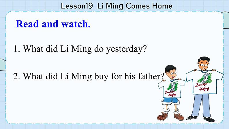 冀教版英语5年级下册 Unit 4 Lesson19  Li Ming Comes Home PPT课件06