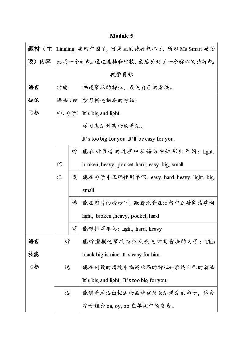 Module 5 教案01