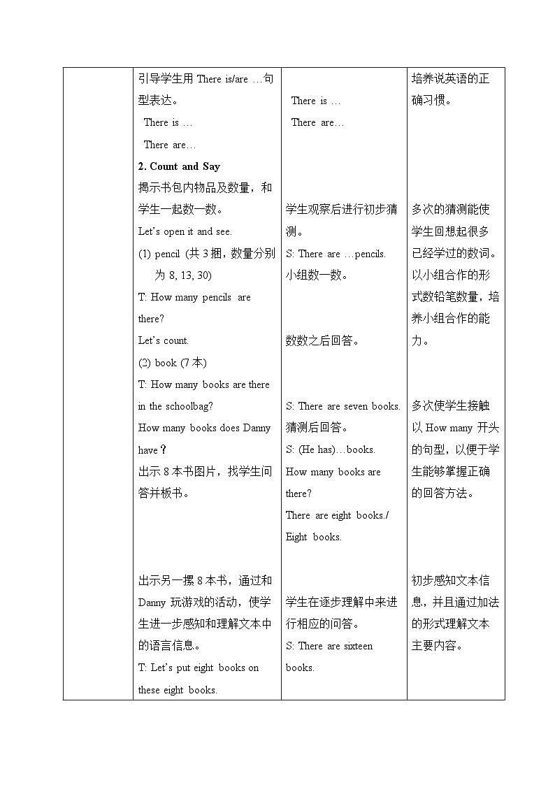 Unit 1 Lesson 4 How Many Books Are There 教案03