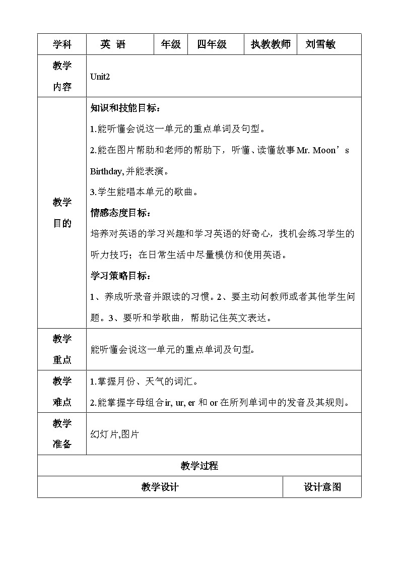 Unit 2 Again, Please!教案第1页
