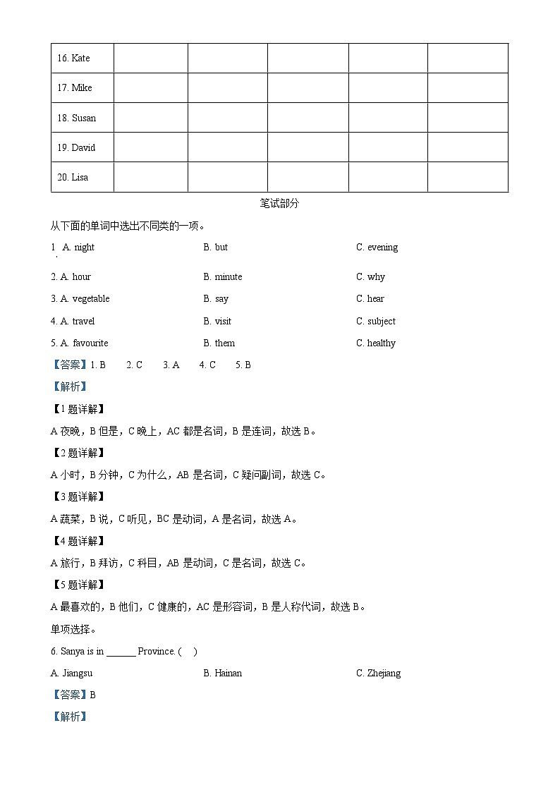 2022-2023学年新疆阿勒泰地区人教精通版六年级下册期末考试英语试卷（原卷+解析）02
