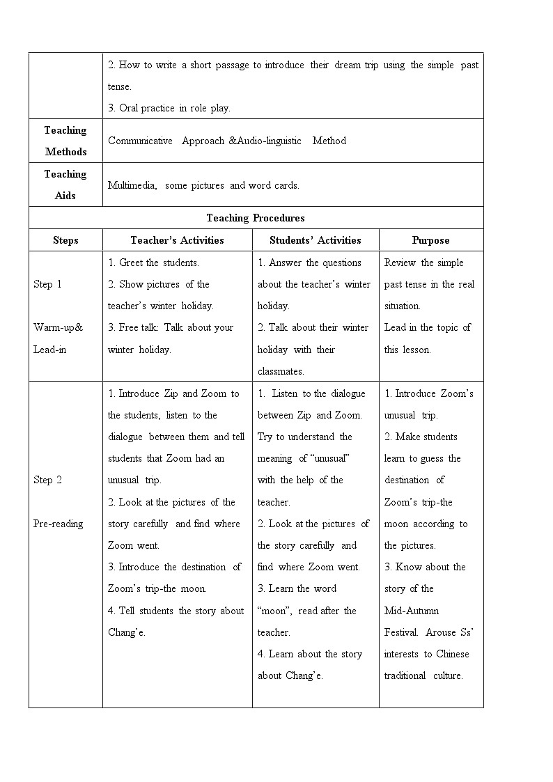 Unit 3 Where did you go  Part C  教案(六下)第2页