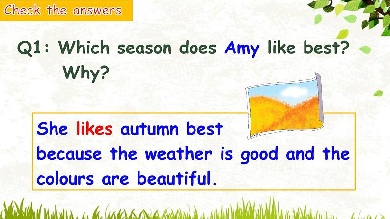 Unit 2 My favourite season Part B Let's talk  课件（五下）第8页
